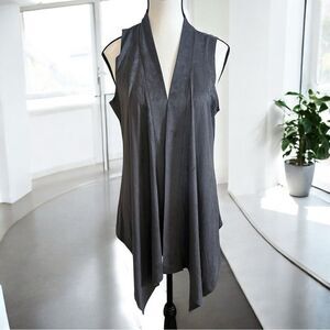 New Without Tags Slinky Brand Faux Suede Long Draped Vest Size Small